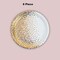8 Count Gold Foil Dots White Dinner Paper Plates Disposable for Wedding Party Elegant 10 Inch